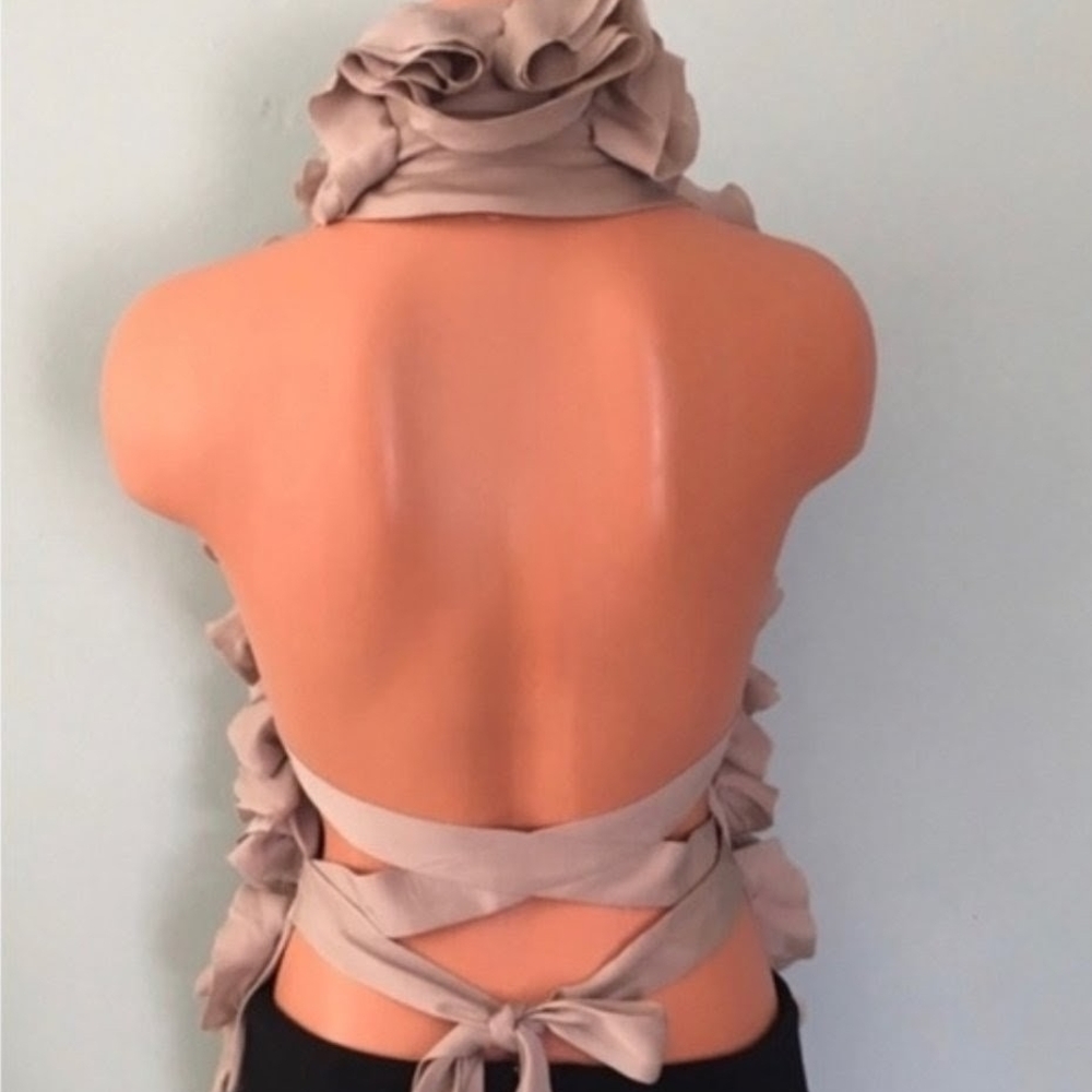 BCBGMaxAzria Ruffle Halter Top - XS/S - Picture 3 of 9